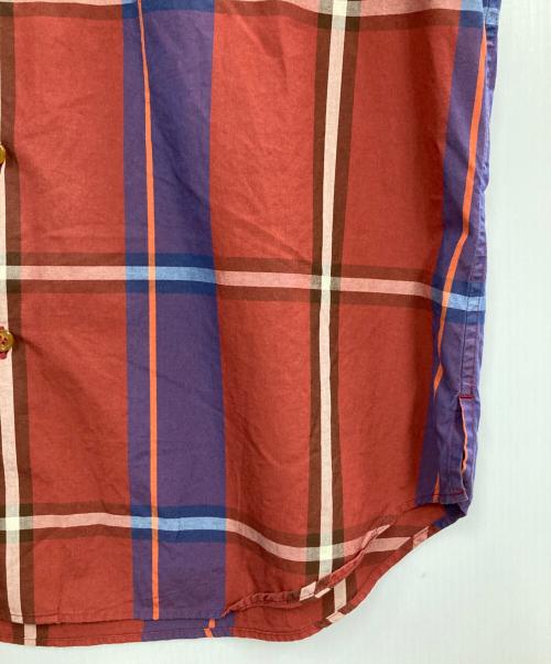 Vivienne Westwood man（ヴィヴィアン ウェストウッド マン）Vivienne Westwood man (ヴィヴィアン ウェストウッド マン) 半袖チェックシャツ レッド サイズ:50の古着・服飾アイテム