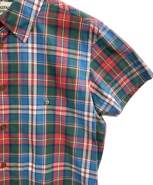 Vivienne Westwood man（ヴィヴィアンウエストウッドマン）Vivienne Westwood man (ヴィヴィアン ウェストウッド マン) 半袖チェックシャツ マルチカラー サイズ:50の古着・服飾アイテム