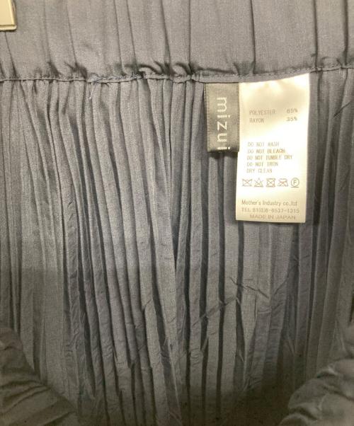 mizuiro-ind（ミズイロインド）mizuiro-ind (ミズイロインド) プリーツスカート ネイビー サイズ:Freeの古着・服飾アイテム