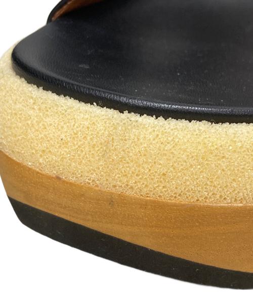 MARNI（マルニ）MARNI (マルニ) クロスストラップ ウェッジソールサンダル ブラック サイズ:37の古着・服飾アイテム