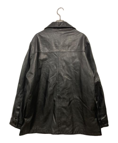 YOKE（ヨーク）YOKE (ヨーク) Goat Leather Car Coat ブラック サイズ:2の古着・服飾アイテム
