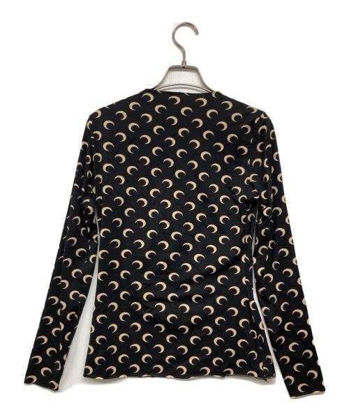 MARINE SERRE（マリーンセル）marine serre (マリーンセル) 総柄カットソー ブラック サイズ:Mの古着・服飾アイテム