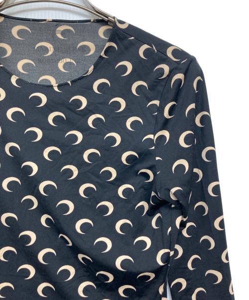 MARINE SERRE（マリーンセル）marine serre (マリーンセル) 総柄カットソー ブラック サイズ:Mの古着・服飾アイテム