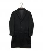 DRESSTERIORドレステリア）の古着「カシミヤチェスターコート」｜ブラック