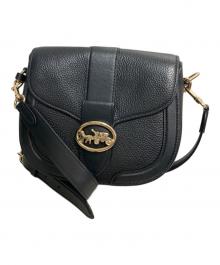 COACH（コーチ）の古着「ジョージーサドルバッグ」｜ブラック