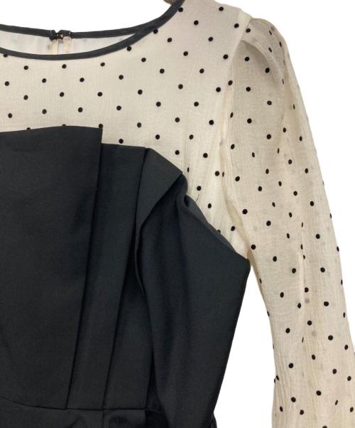 JUSGLITTY（ジャスグリッティー）JUSGLITTY (ジャスグリッティー) ペプラムワンピース ブラック サイズ:1の古着・服飾アイテム