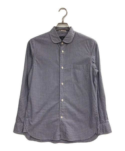 COMME des GARCONS HOMME（コムデギャルソン オム）COMME des GARCONS HOMME (コムデギャルソン オム) THOMAS MASON (トーマスメイソン) ラウンドカラーチェックシャツ ブルー サイズ:XSの古着・服飾アイテム