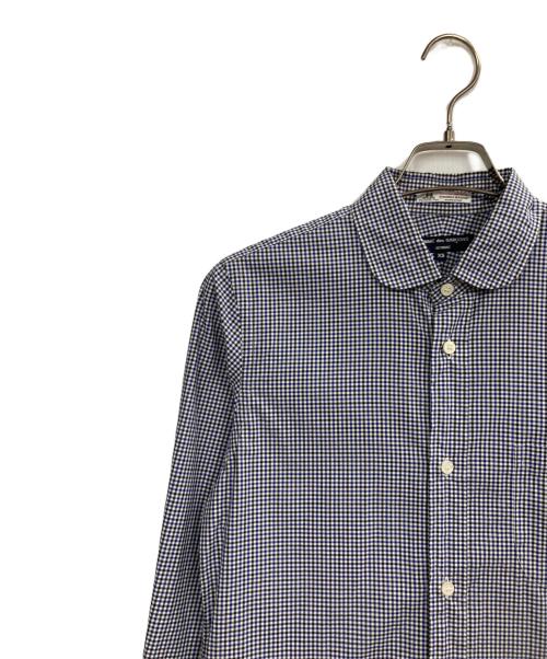 COMME des GARCONS HOMME（コムデギャルソン オム）COMME des GARCONS HOMME (コムデギャルソン オム) THOMAS MASON (トーマスメイソン) ラウンドカラーチェックシャツ ブルー サイズ:XSの古着・服飾アイテム