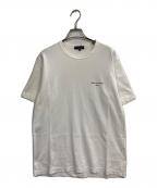 COMME des GARCONS HOMMEコムデギャルソン オム）の古着「綿天竺ロゴプリントTシャツ」｜ホワイト