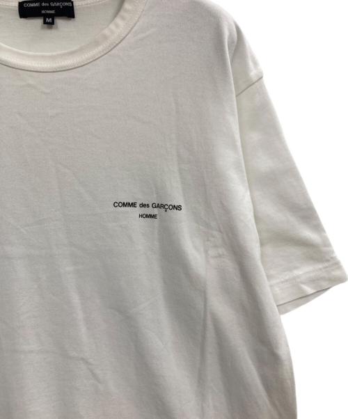 COMME des GARCONS HOMME（コムデギャルソン オム）COMME des GARCONS HOMME (コムデギャルソン オム) 綿天竺ロゴプリントTシャツ ホワイト サイズ:Mの古着・服飾アイテム