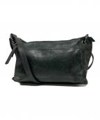 W&Dダブリューアンドディー）の古着「レザーショルダーバッグ」｜ブラック