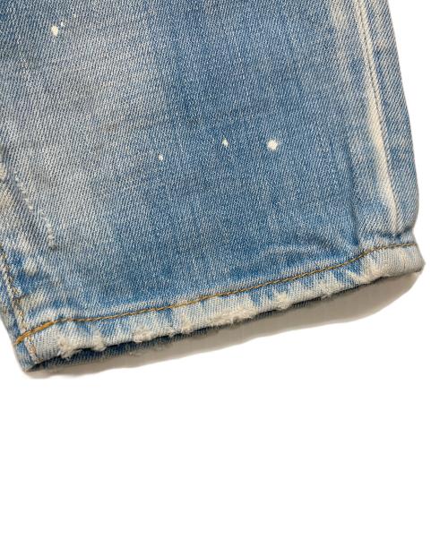 DSQUARED2（ディースクエアード）DSQUARED2 (ディースクエアード) 加工スリムデニムパンツ インディゴ サイズ:SIZE 48の古着・服飾アイテム