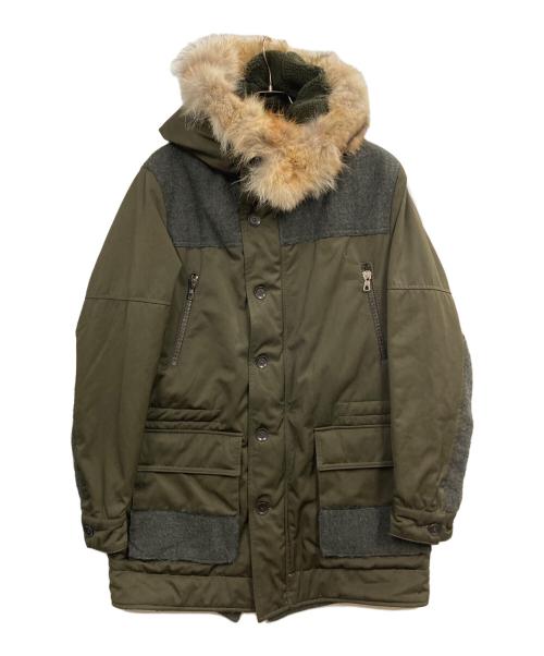 messagerie（メッサジェリエ）MESSAGERIE (メッサジェリエ) ファー付き中綿モッズコート オリーブ サイズ:54の古着・服飾アイテム