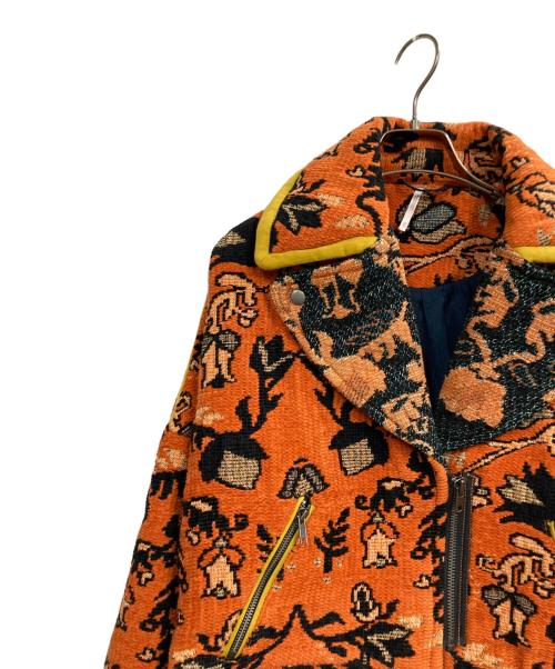 Free People（フリーピープル）Free People (フリーピープル) ライダースジャケット オレンジ サイズ:XSの古着・服飾アイテム