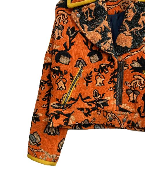 Free People（フリーピープル）Free People (フリーピープル) ライダースジャケット オレンジ サイズ:XSの古着・服飾アイテム