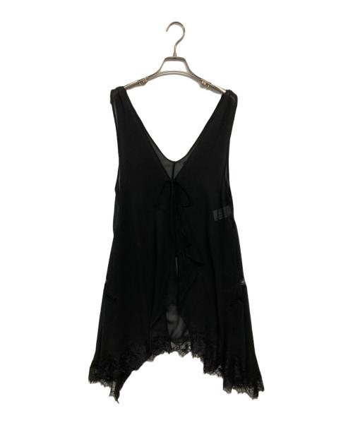 Adam et Rope（アダム エ ロペ）Adam et Rope (アダム エ ロペ) ヘムレースシアージレ ブラック サイズ:FREEの古着・服飾アイテム