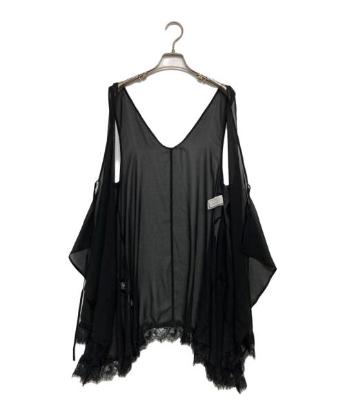 Adam et Rope（アダム エ ロペ）Adam et Rope (アダム エ ロペ) ヘムレースシアージレ ブラック サイズ:FREEの古着・服飾アイテム