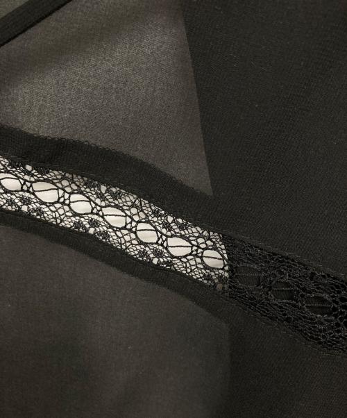 Adam et Rope（アダム エ ロペ）Adam et Rope (アダム エ ロペ) ヘムレースシアージレ ブラック サイズ:FREEの古着・服飾アイテム