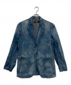 RRLダブルアールエル）の古着「リネン混デニムテーラードジャケット」｜ブルー