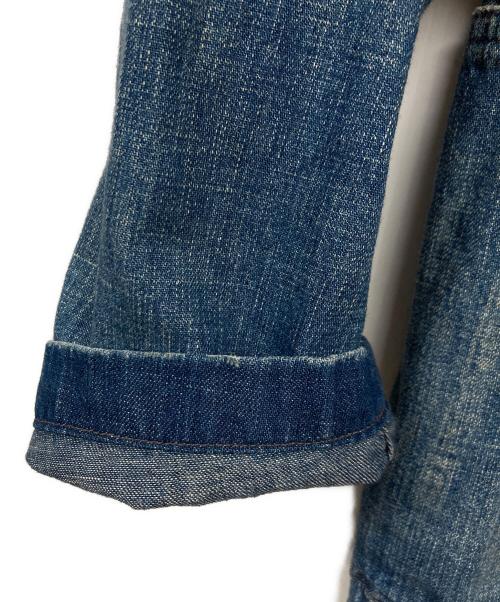 RRL（ダブルアールエル）RRL (ダブルアールエル) リネン混デニムテーラードジャケット ブルー サイズ:Mの古着・服飾アイテム