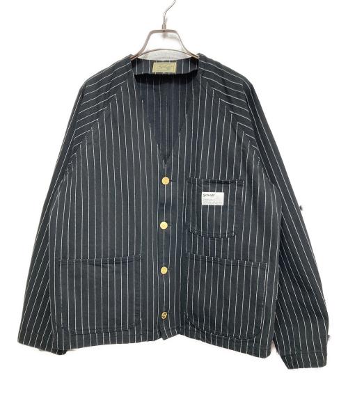 Schott（ショット）Schott (ショット) STRIPE ENGINEER JACKET ブラック サイズ:Mの古着・服飾アイテム