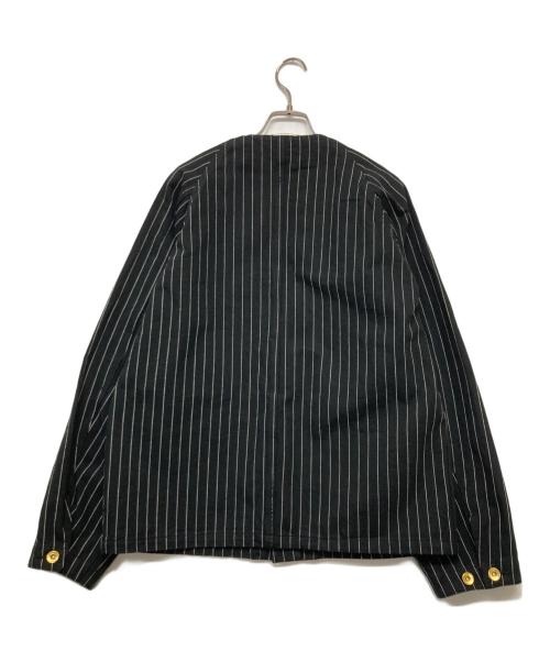 Schott（ショット）Schott (ショット) STRIPE ENGINEER JACKET ブラック サイズ:Mの古着・服飾アイテム
