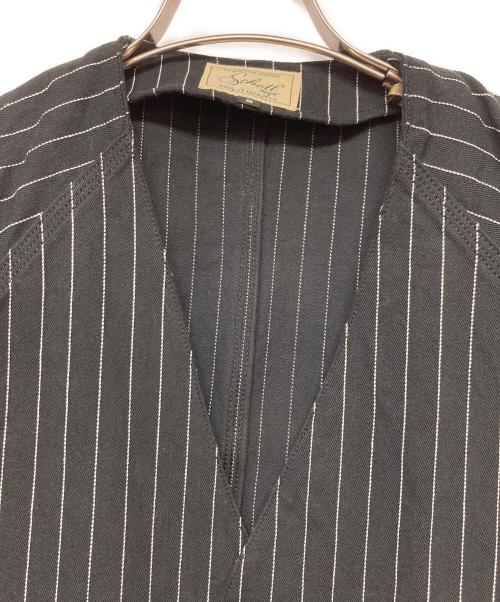 Schott（ショット）Schott (ショット) STRIPE ENGINEER JACKET ブラック サイズ:Mの古着・服飾アイテム