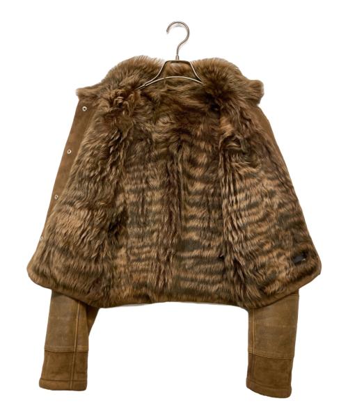 LOEWE（ロエベ）LOEWE (ロエベ) ムートンジャケット ブラウン サイズ:表記無し（実寸サイズをご参照下さい）の古着・服飾アイテム