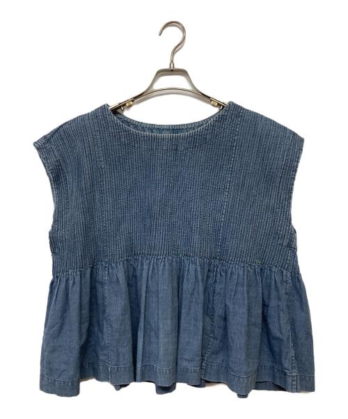 45R（フォーティファイブ・アール）45R (フォーティファイブ・アール) インディゴフレアベスト ブルーの古着・服飾アイテム