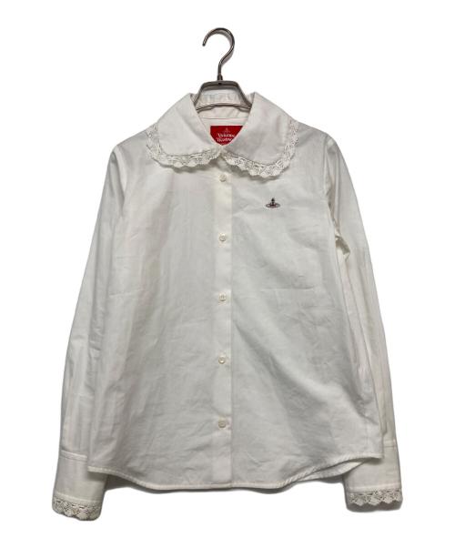 Vivienne Westwood RED LABEL（ヴィヴィアンウエストウッドレッドレーベル）Vivienne Westwood RED LABEL (ヴィヴィアンウエストウッドレッドレーベル) レース装飾シャツ ホワイト サイズ:01の古着・服飾アイテム