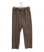 CULLNIクルニ）の古着「Double Satin Slacks Pants」｜ベージュ
