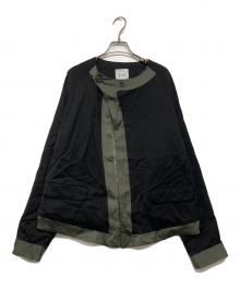 Sise（シセ）の古着「レーヨンテーラードジャケット」｜ブラック×カーキ