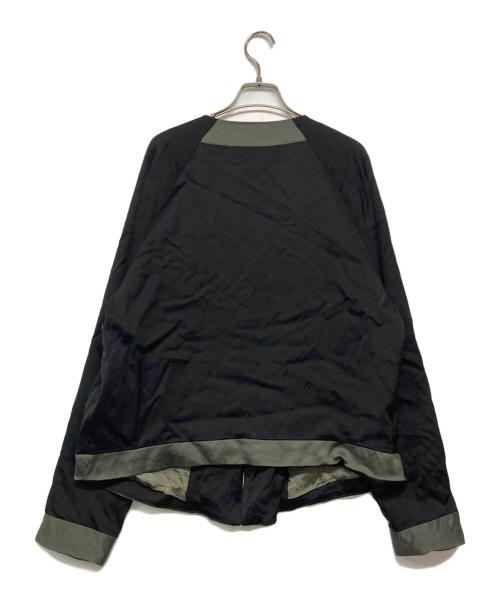 Sise（シセ）Sise (シセ) レーヨンテーラードジャケット ブラック×カーキ サイズ:２の古着・服飾アイテム