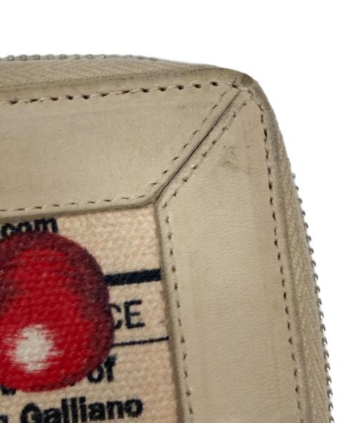 GALLIANO（ガリアーノ）GALLIANO (ガリアーノ) 2つ折り財布 ベージュの古着・服飾アイテム