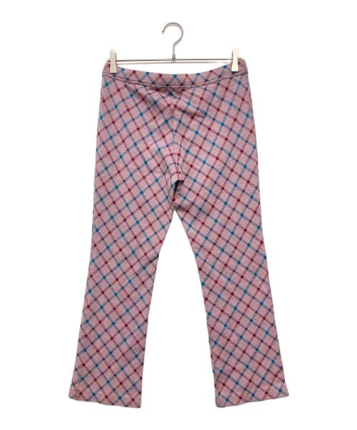 MARNI（マルニ）MARNI (マルニ) チェック柄カラーパンツ ピンク サイズ:40の古着・服飾アイテム
