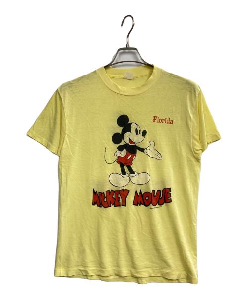 ヴィンテージTシャツ（ヴィンテージTシャツ）ヴィンテージTシャツ (ヴィンテージTシャツ) ミッキーマウスプリントTシャツ イエロー サイズ:不明の古着・服飾アイテム
