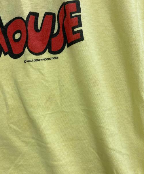 ヴィンテージTシャツ（ヴィンテージTシャツ）ヴィンテージTシャツ (ヴィンテージTシャツ) ミッキーマウスプリントTシャツ イエロー サイズ:不明の古着・服飾アイテム