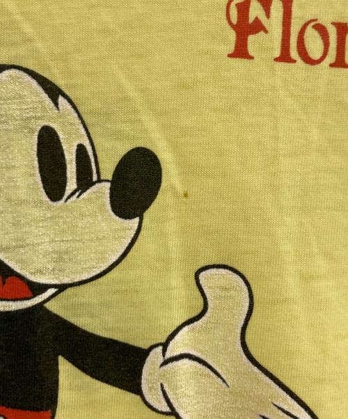 ヴィンテージTシャツ（ヴィンテージTシャツ）ヴィンテージTシャツ (ヴィンテージTシャツ) ミッキーマウスプリントTシャツ イエロー サイズ:不明の古着・服飾アイテム