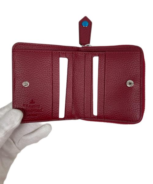 Vivienne Westwood（ヴィヴィアンウエストウッド）Vivienne Westwood (ヴィヴィアンウエストウッド) MEDIUM ZIP WALLET レッド 未使用品の古着・服飾アイテム