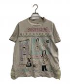 OLLEBOREBLAアルベロベロ）の古着「プリントカットソー」｜ベージュ