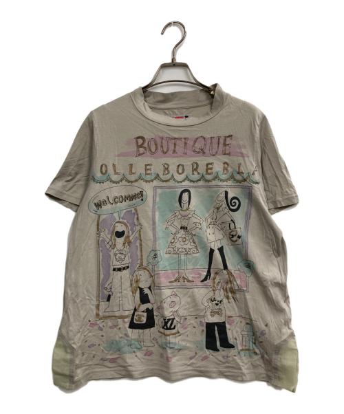 OLLEBOREBLA（アルベロベロ）OLLEBOREBLA (アルベロベロ) プリントカットソー ベージュ サイズ:表記なし（実寸サイズをご確認ください）の古着・服飾アイテム