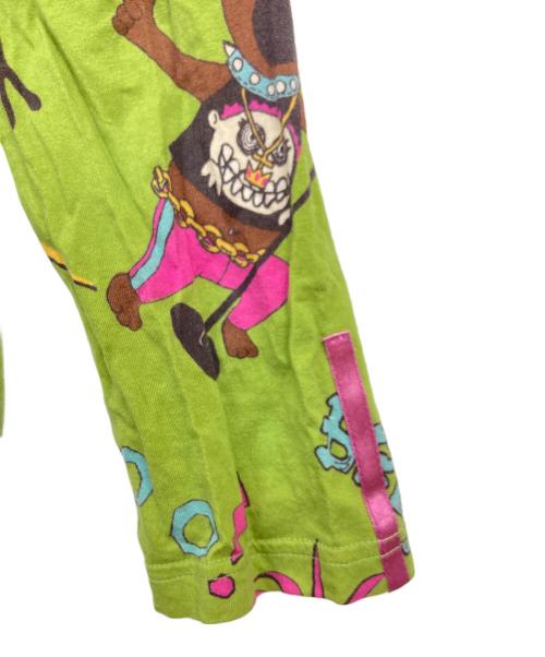 OLLEBOREBLA（アルベロベロ）OLLEBOREBLA (アルベロベロ) プリントシャツ 黄緑 サイズ:記載なし（実寸サイズを参照ください）の古着・服飾アイテム