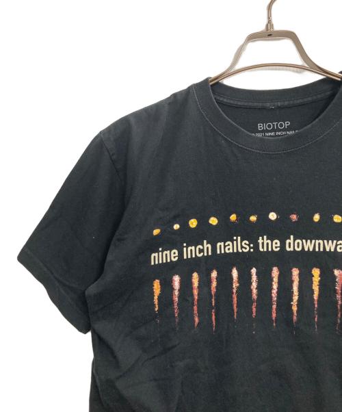 BIOTOP（ビオトープ）BIOTOP (ビオトープ) Nine Inch Nails (ナイン・インチ・ネイルズ) 半袖カットソー ブラック サイズ:Lの古着・服飾アイテム