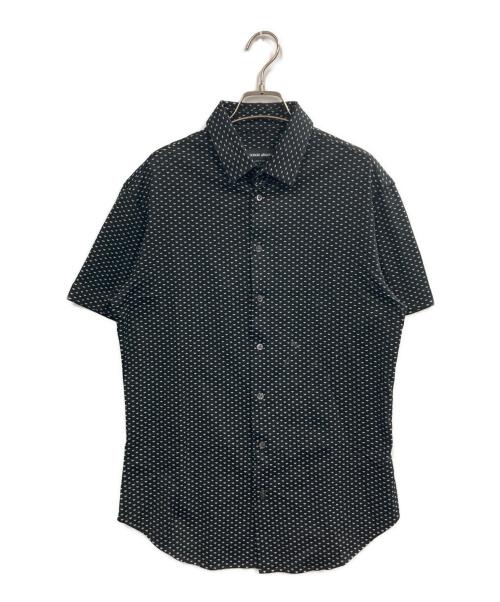 GIORGIO ARMANI（ジョルジオアルマーニ）GIORGIO ARMANI (ジョルジオアルマーニ) 総柄半袖シャツ ブラック サイズ:40の古着・服飾アイテム