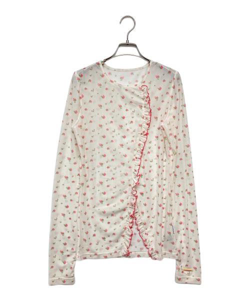 little sunny bite（リトルサニーバイト）little sunny bite (リトルサニーバイト) floral tulle top アイボリー サイズ:Mの古着・服飾アイテム