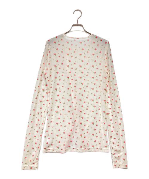 little sunny bite（リトルサニーバイト）little sunny bite (リトルサニーバイト) floral tulle top アイボリー サイズ:Mの古着・服飾アイテム