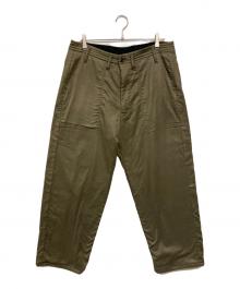 Porter Classic（ポータークラシック）の古着「裏フリースベイカーパンツ」｜オリーブ