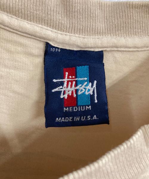 stussy（ステューシー）stussy (ステューシー) プリントTシャツ アイボリー サイズ:Mの古着・服飾アイテム