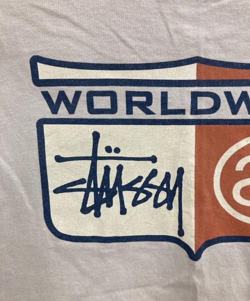 stussy（ステューシー）stussy (ステューシー) プリントTシャツ アイボリー サイズ:Mの古着・服飾アイテム