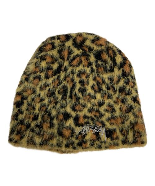 stussy（ステューシー）stussy (ステューシー) LEOPARD SKULLCAP イエローの古着・服飾アイテム